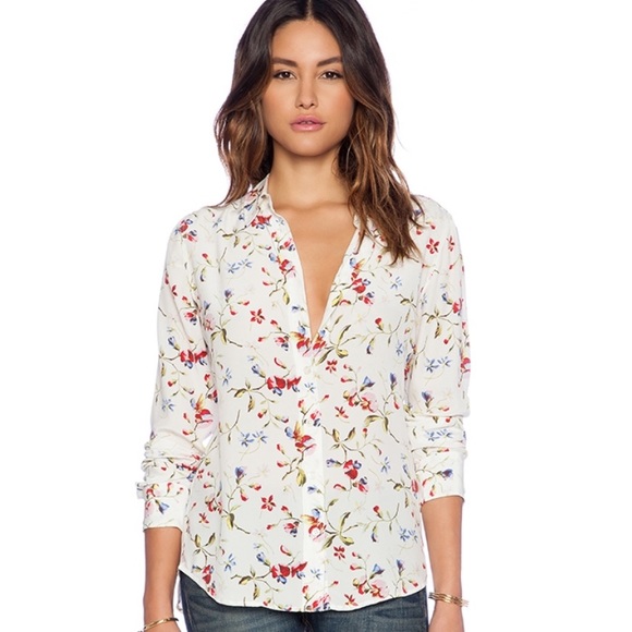 Equipment Tops - Equipment silk floral blouse